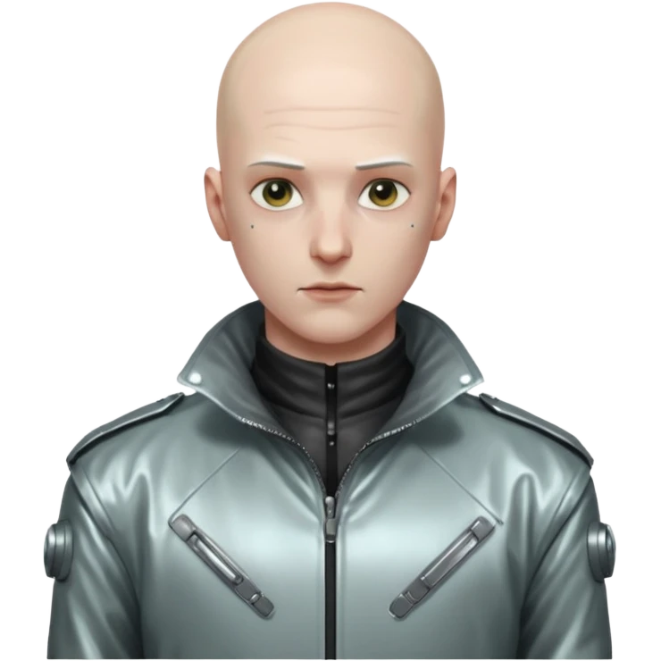 cyberpunk man whihout hair emoji