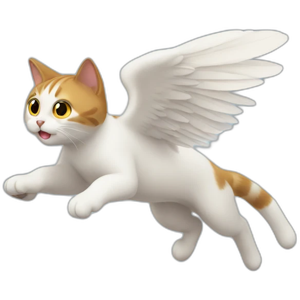 flying cat emoji