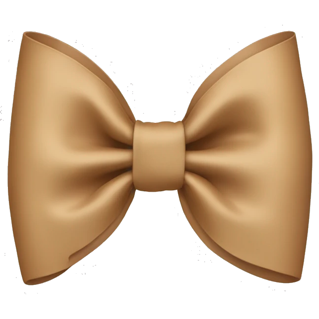 tan hair bow emoji