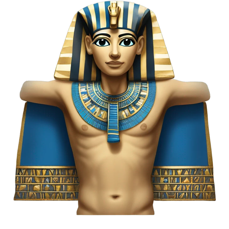 egypt sarcophagus coffie gold blue white black full body  emoji