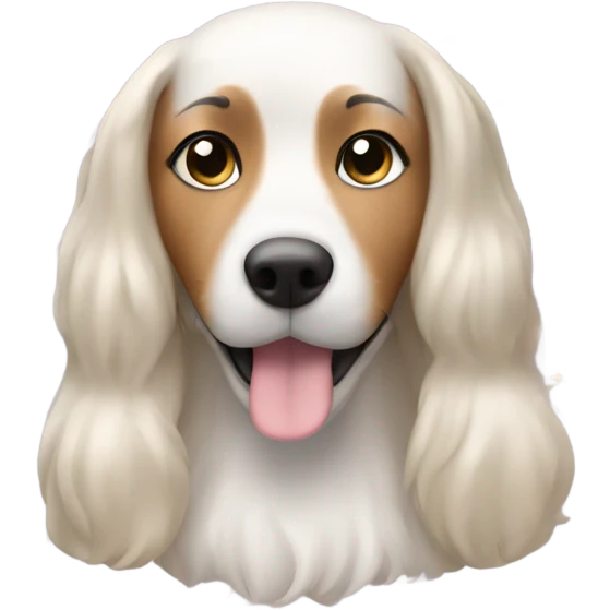 dog gilr with a star hair clip emoji