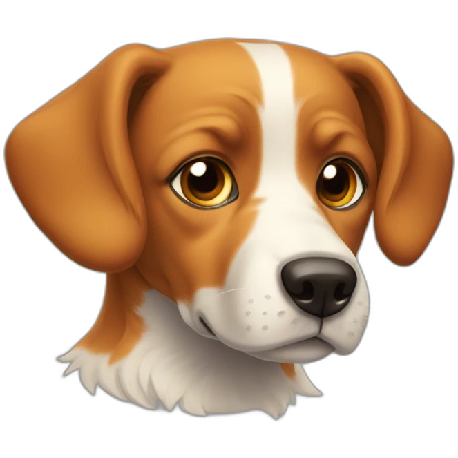 chien roux aux yeux verts emoji