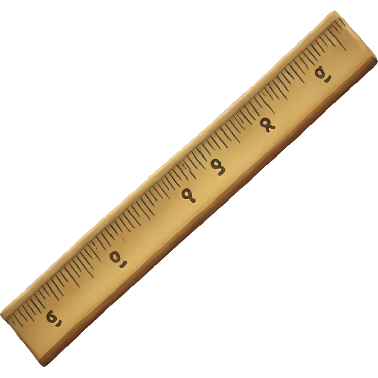 ruler pointing to nine inches emoji