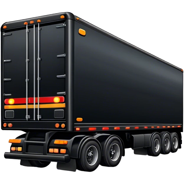 Black Semi trailer rear emoji