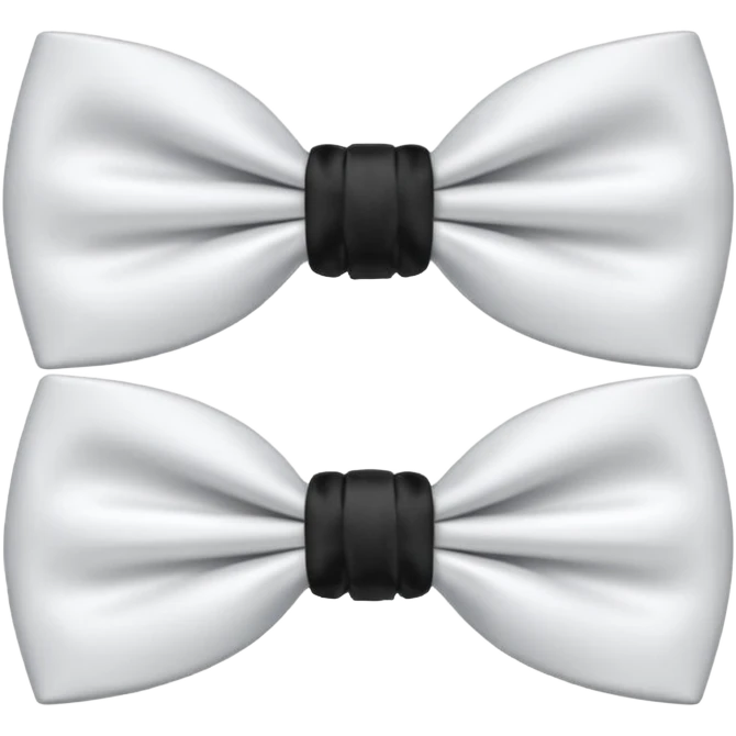 White bow tie like iPhone bow tie emoji