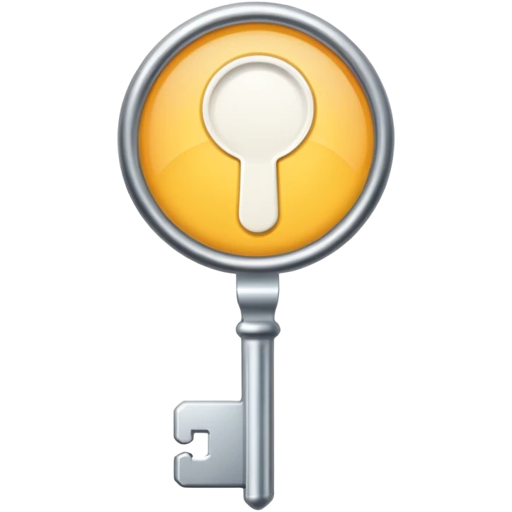 flat white key emoji