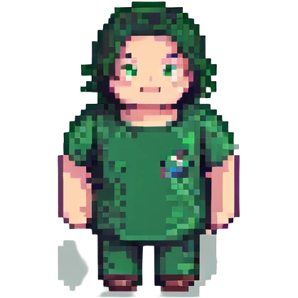 green t-shirt, simple, clear emoji