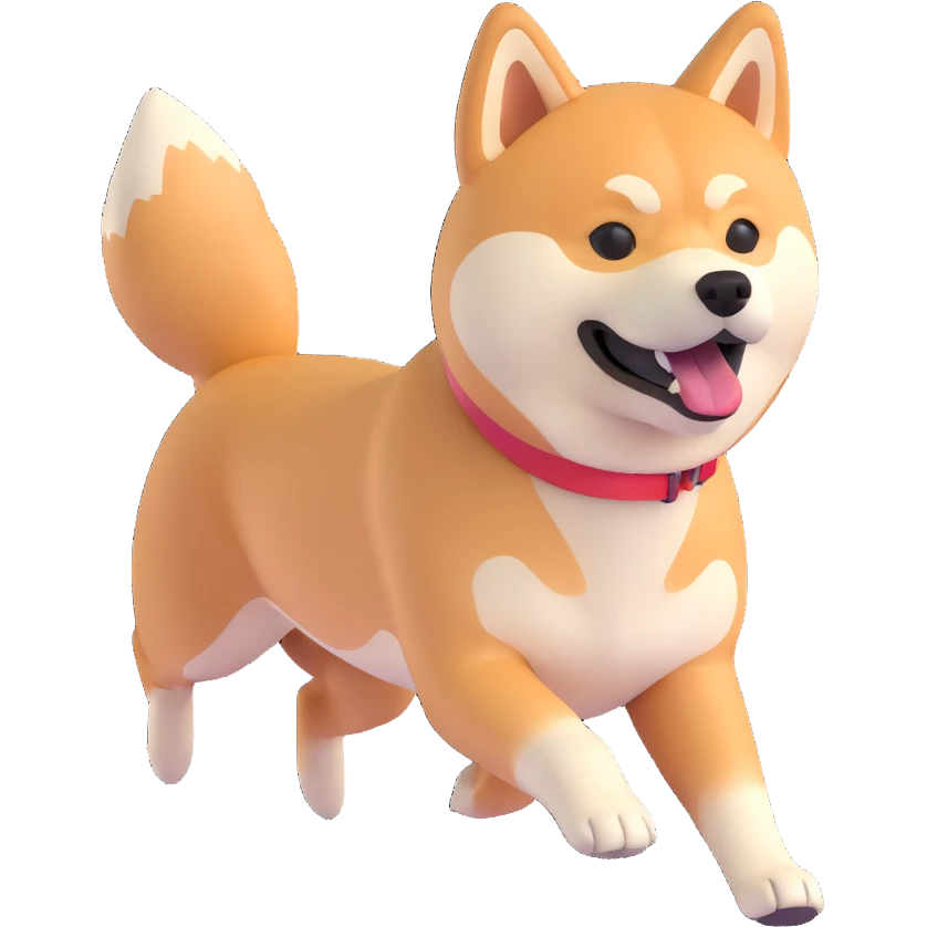 shiba inu running emoji