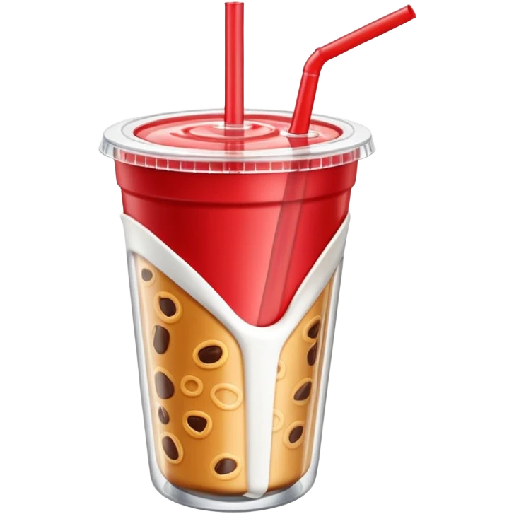 3D minimal icon of a snack and drink cup with a clear accent in #FF3D00, clean and modern cafeteria feel emoji