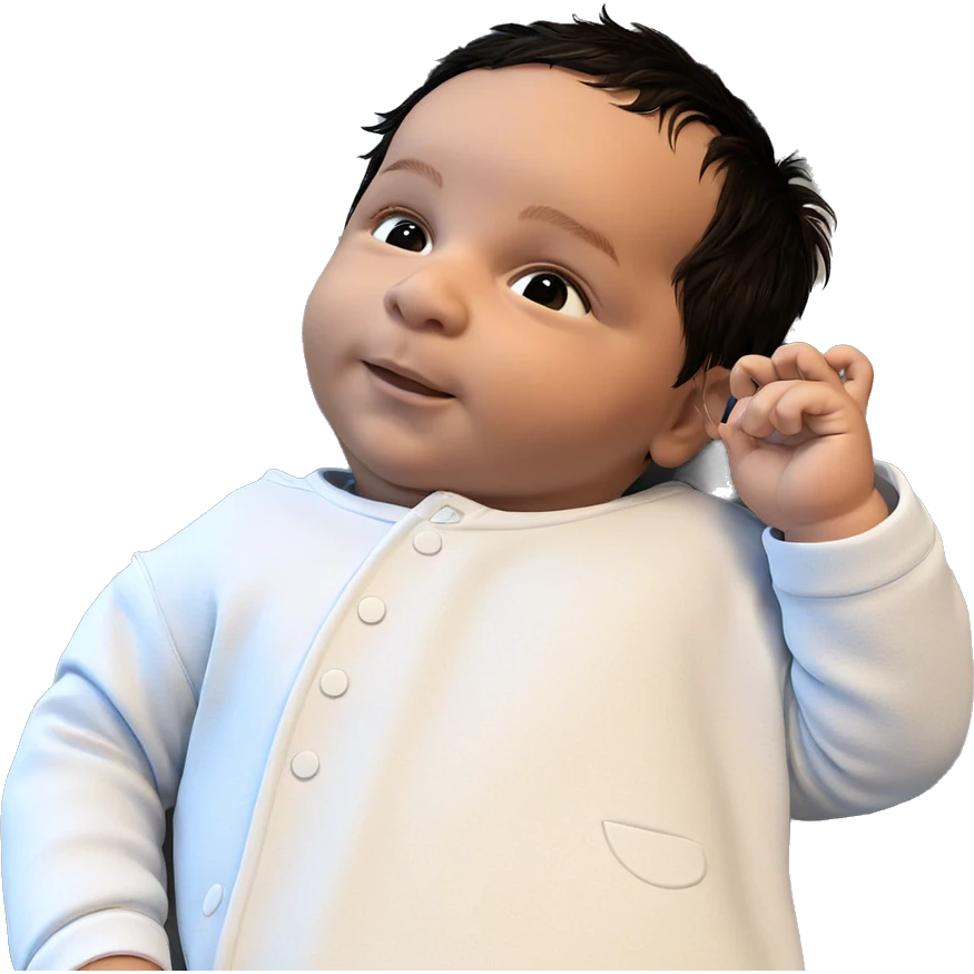 sleeping baby boy portrait emoji
