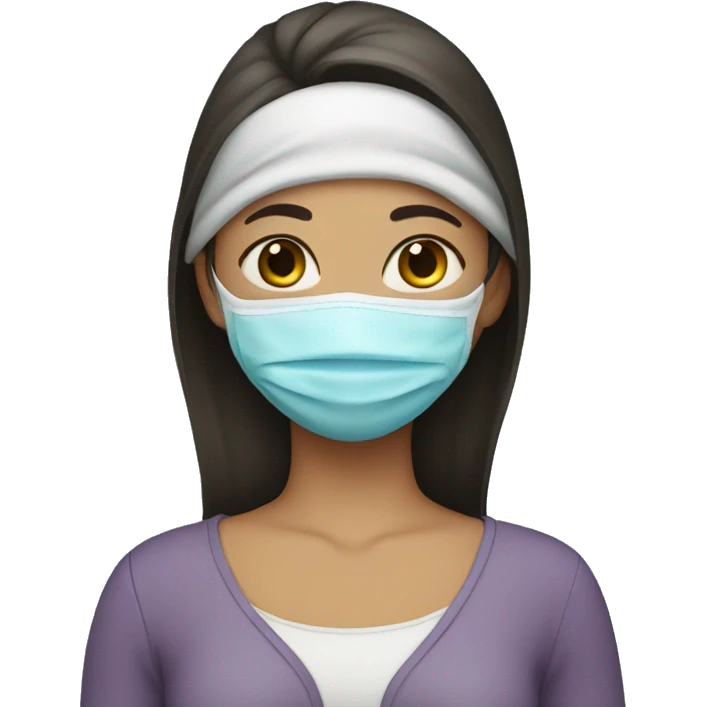 Girl with face mask  emoji