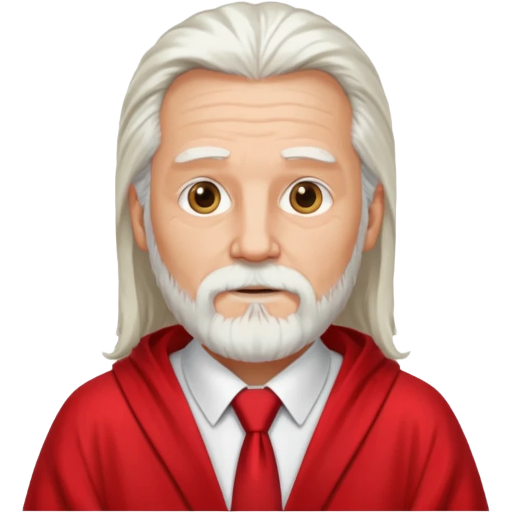 An older man with long white hair and beard, wearing a red tie and robe (possibly inspired by Dumbledore). emoji