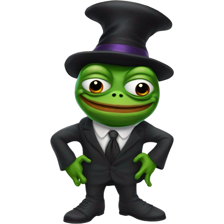 pepe frog in a Halloween costume emoji