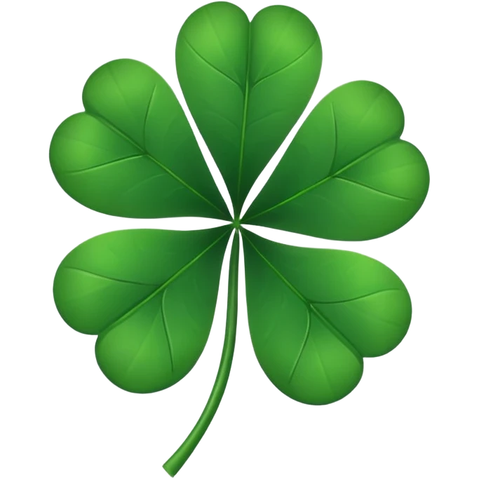 5 leaf clover leaf in black emoji