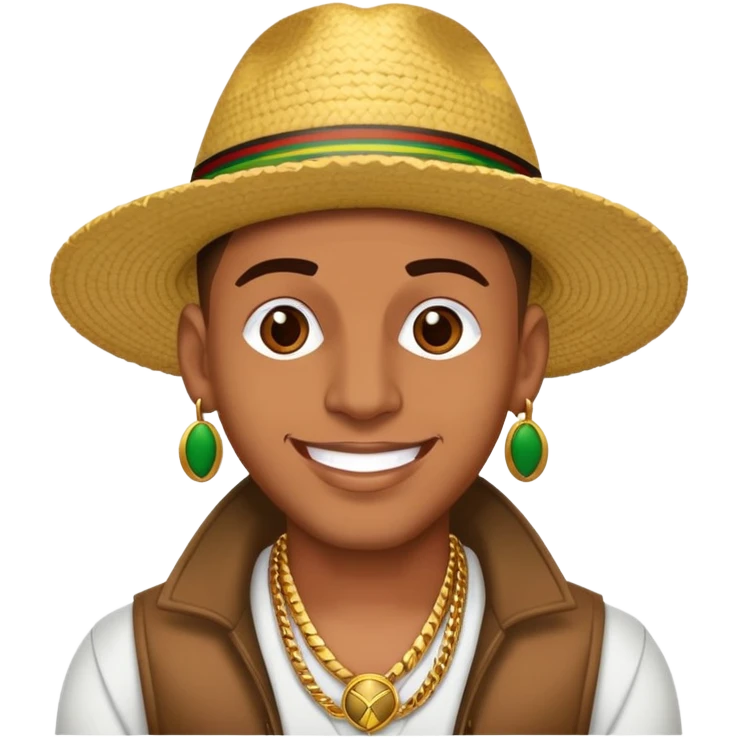 Happy Reggaeton Music Singer dressed with style emoji