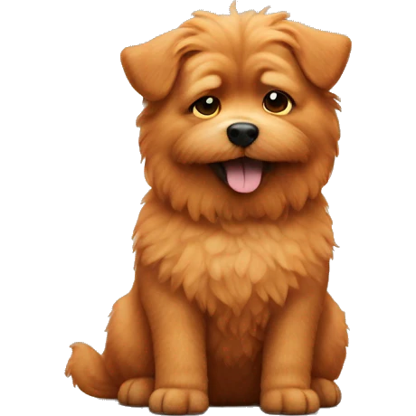 Fluffy ginger dog emoji