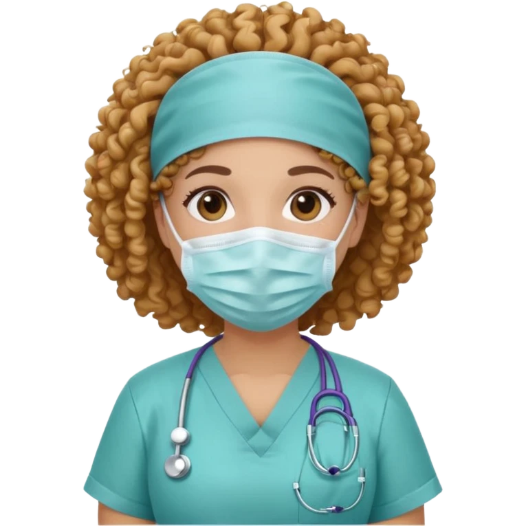 curly nurse emoji