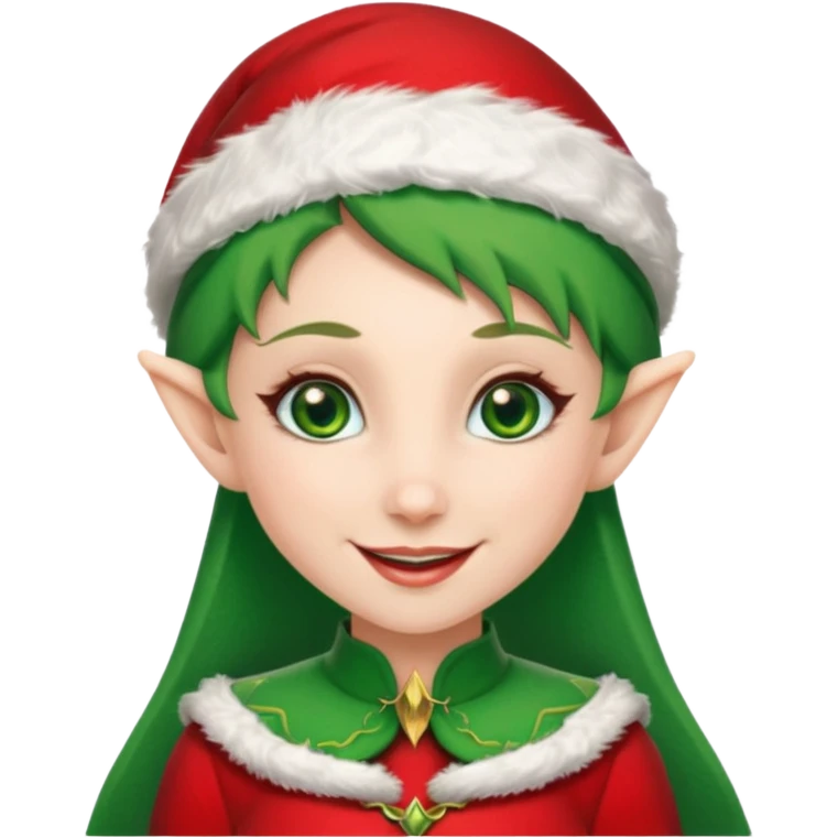 female santa elf emoji