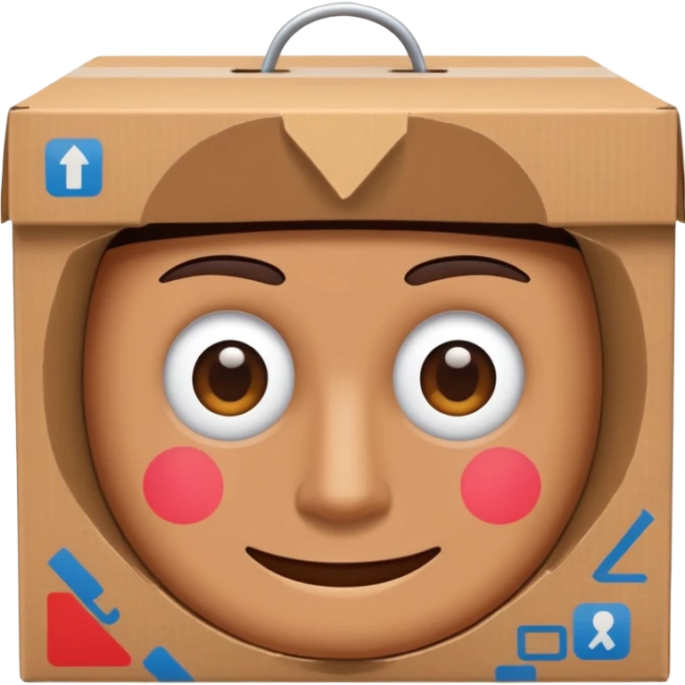 Can you make a cardboard box man emoji
