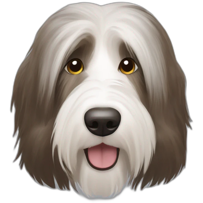 Bearded collie brown spot emoji