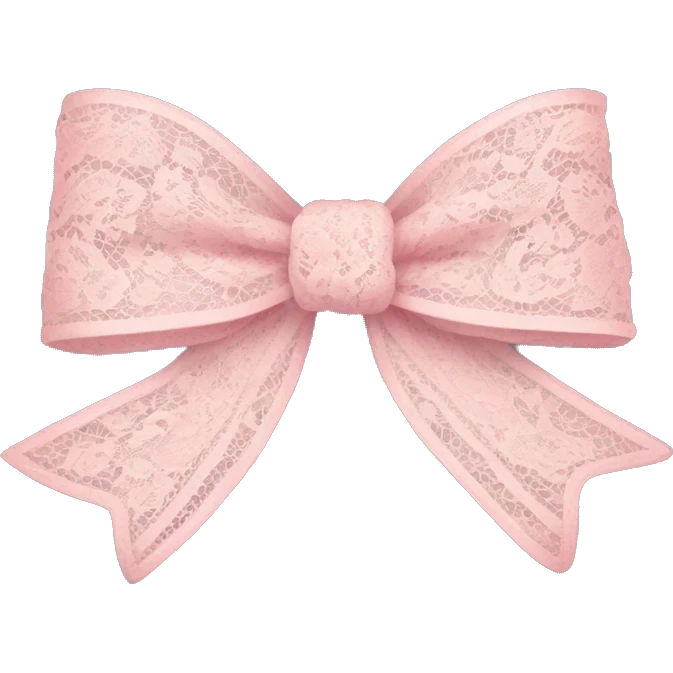light pink lace bow emoji