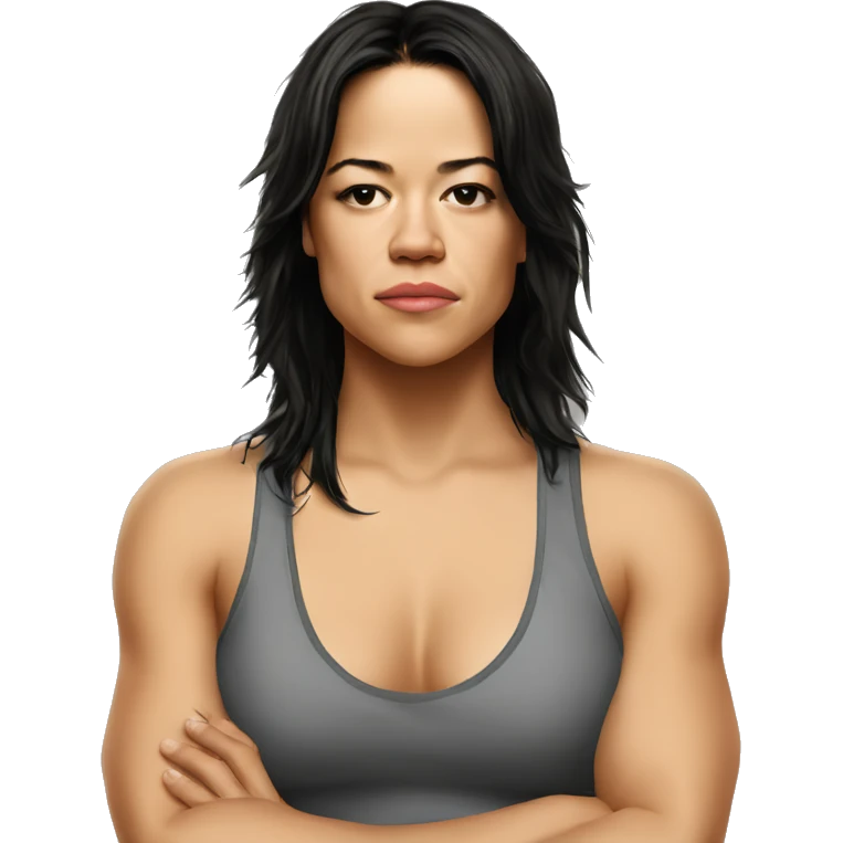 michelle rodriguez serious wearing tank top emoji