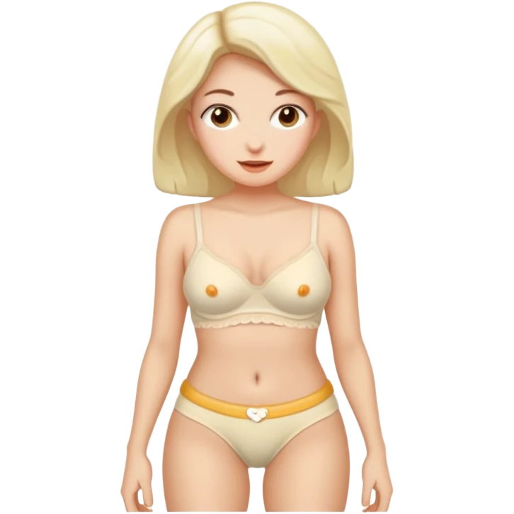 Cream pie pushed into female's panties emoji