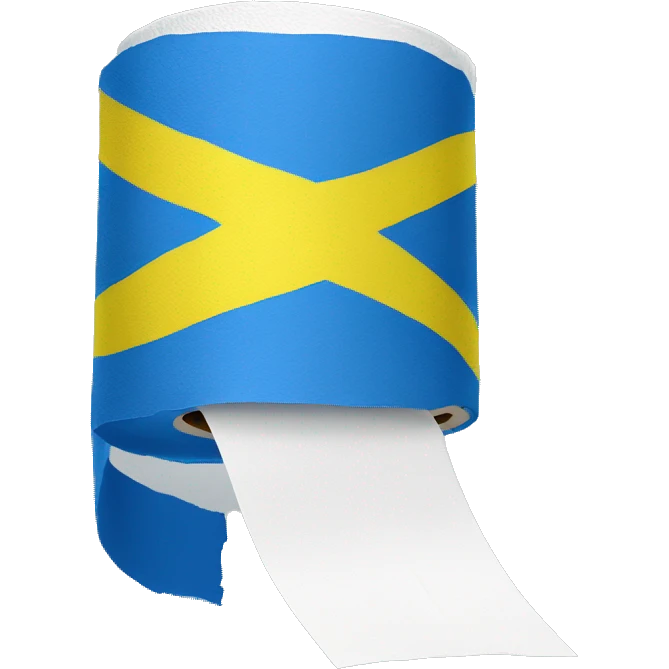 toilet paper with ukraine flag emoji
