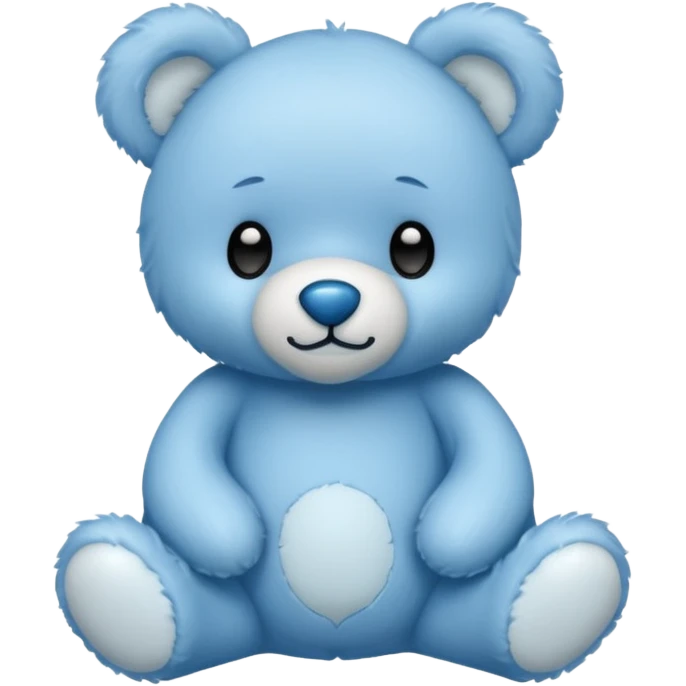 Blue and light blue teddy bear  emoji