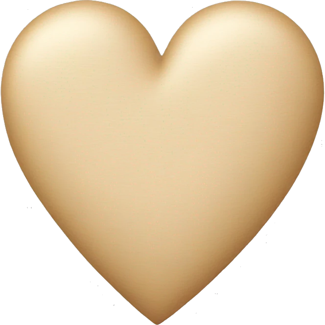 Beige heart emoji