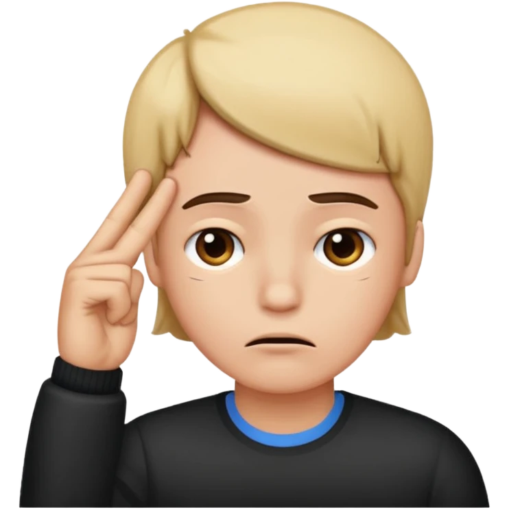 Loser with finger on head emoji