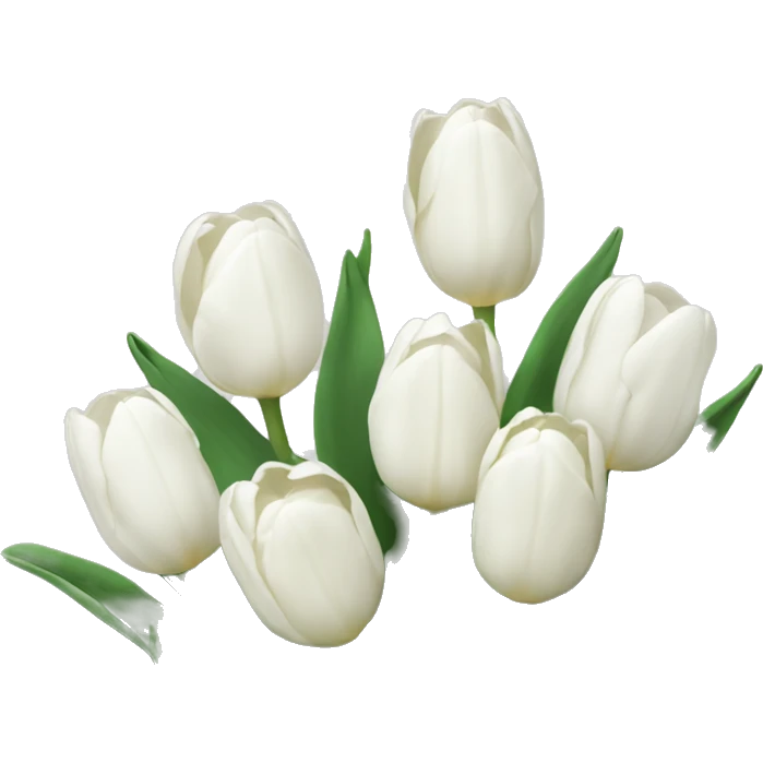 White Tulips  emoji
