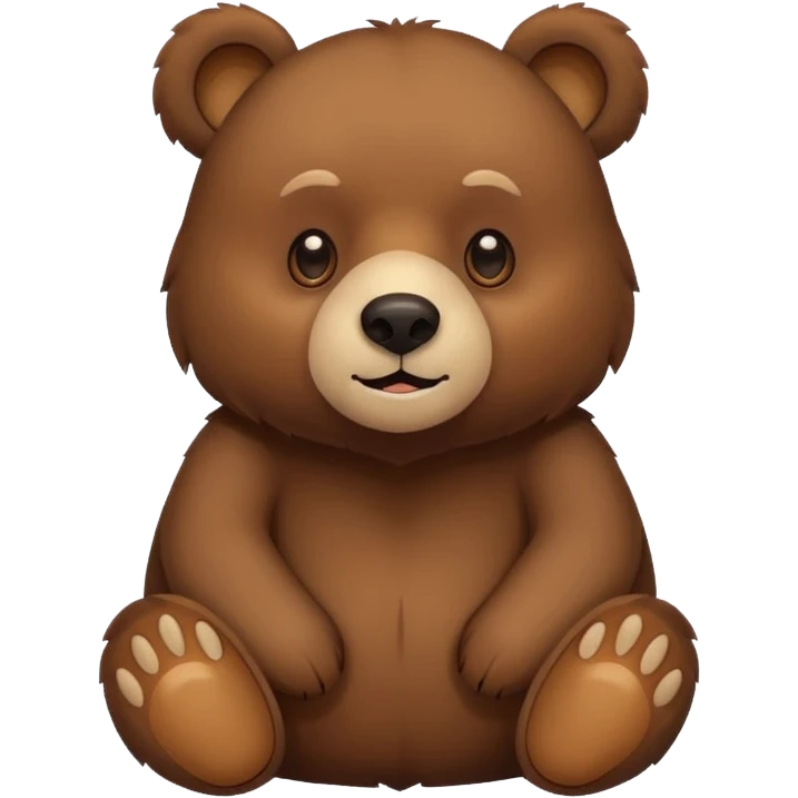Flat design style bear emoji