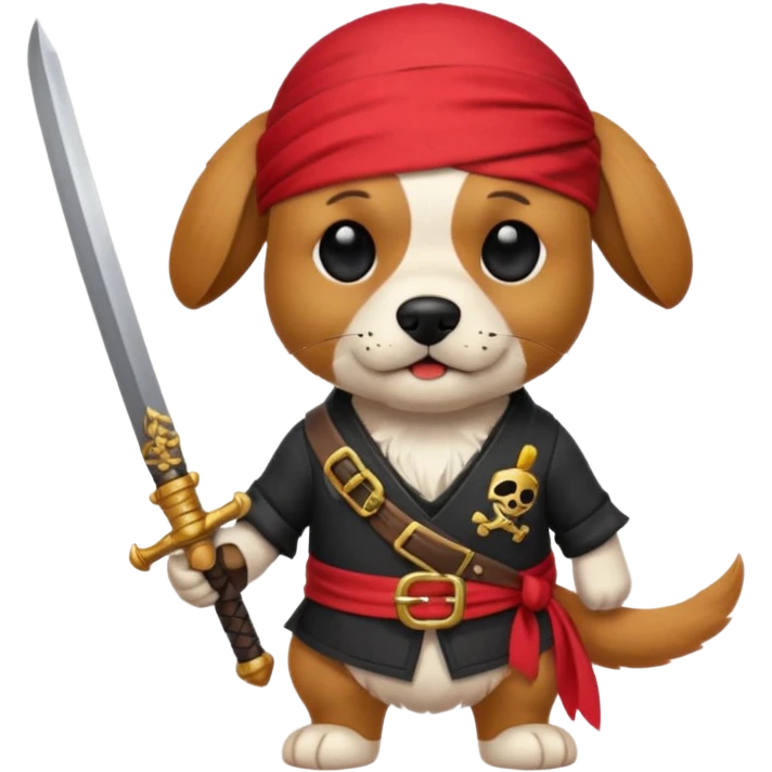 Dog pirate emoji