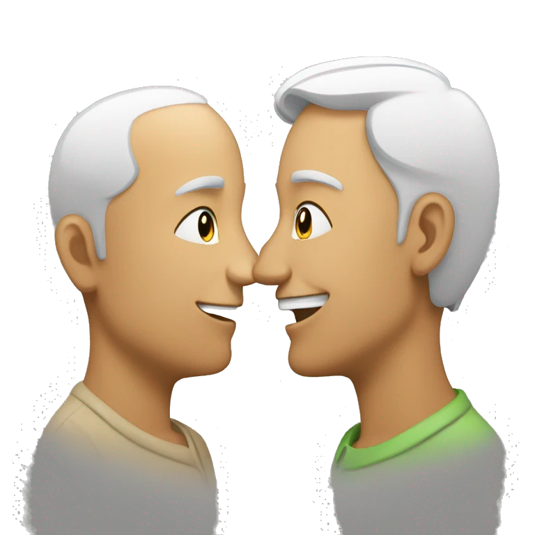 deux personnes qui se font la bise emoji