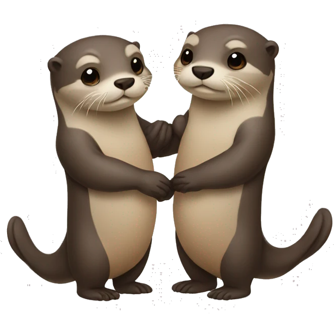 otters holding hands emoji