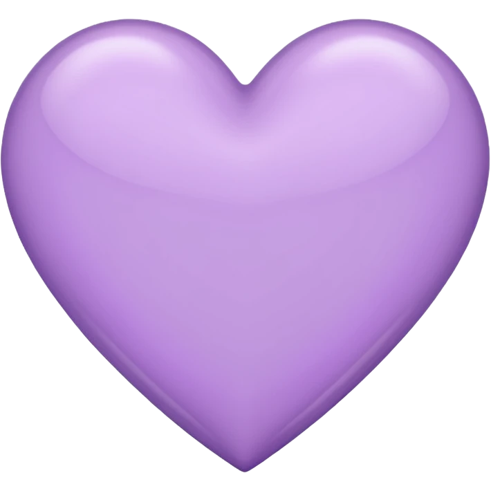 A light purple heart emoji that has the same shape as a normal heart emoji emoji