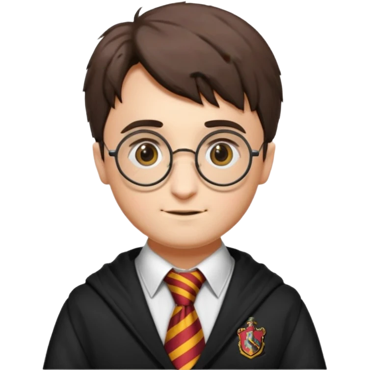 harry potter with griffindor tie emoji