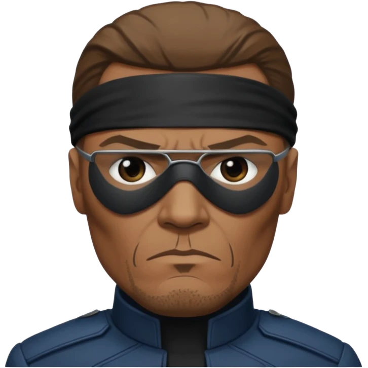 Create nick fury Superhero Emoji face only emoji