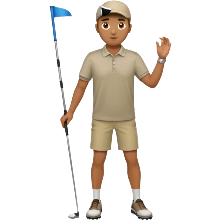 man playing golf fuul body emoji