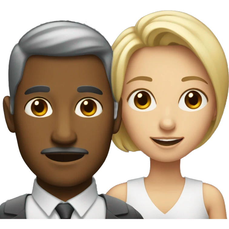 A man and a woman who look similar emoji