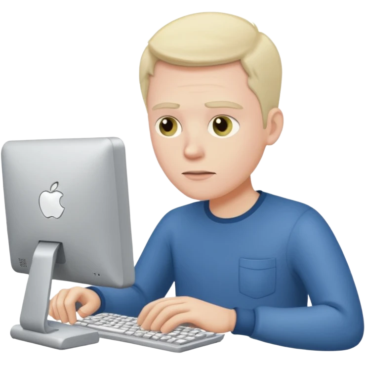 A WHITE MAN WITH A PC  emoji