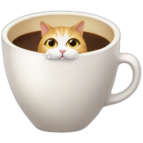 cat in need of coffee emoji