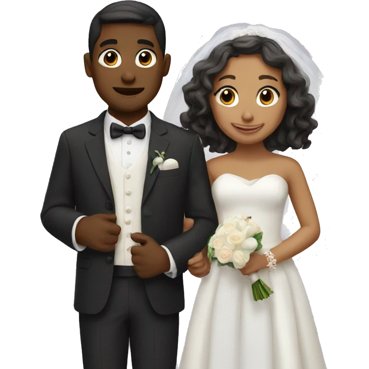 Girl and boy getting married emoji