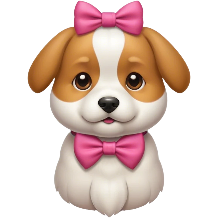 Dog with a bow  emoji