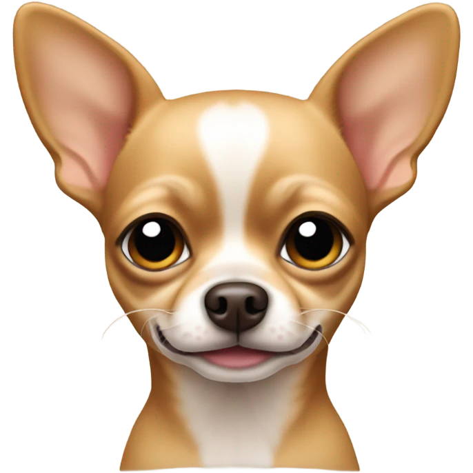 tan chihuahua with one line eye emoji
