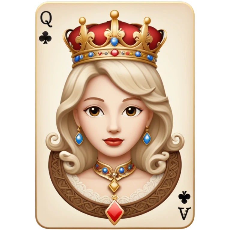 head of queen of clubs emoji