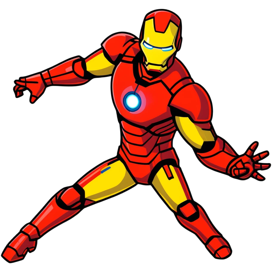 iron man flying with repulsors emoji