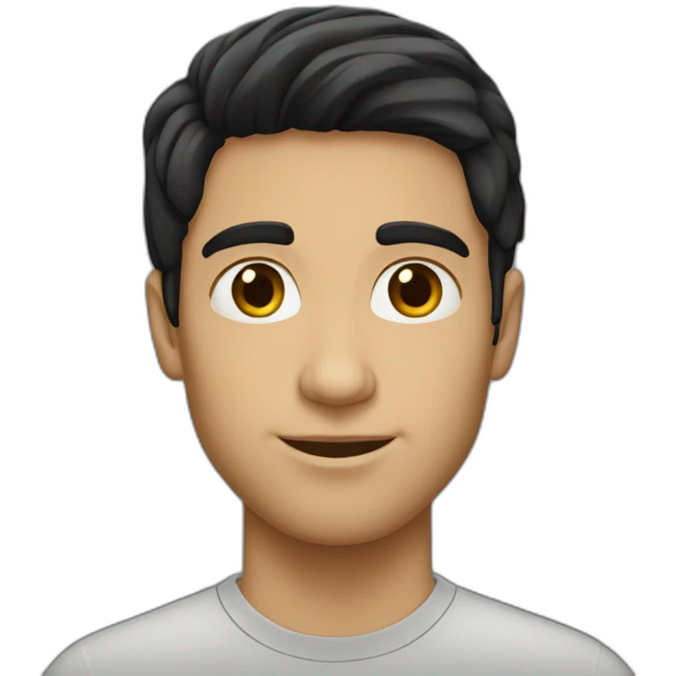 brazilian-white-guy-straight-black-hair emoji