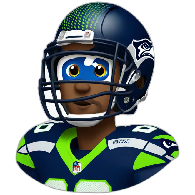seahawks fan male emoji